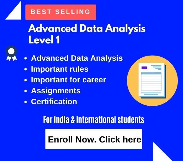 Advanced Data Analysis Level 1