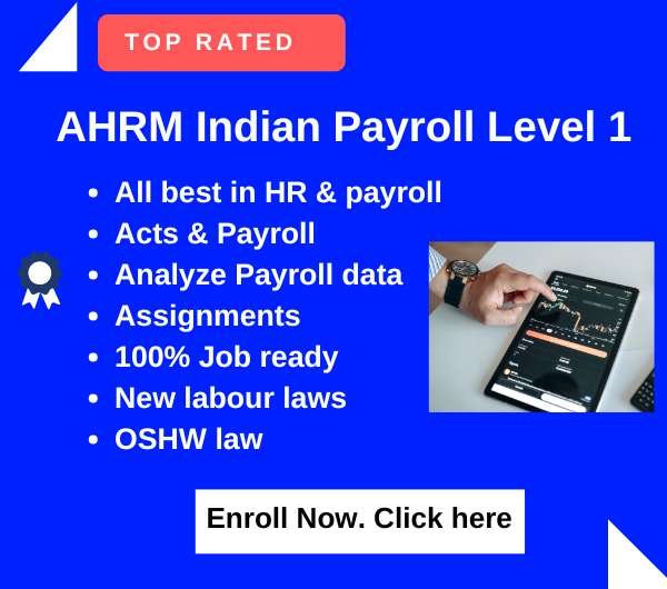 AHRM Indian Payroll Level 1