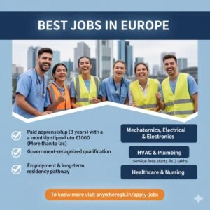 Get job in EU | Europe Study & 100% Best Jobs by Anywheregk.in