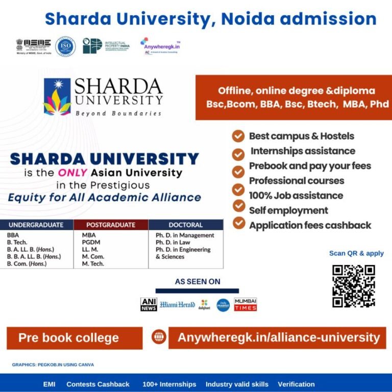 Sharda University, Noida | Best college in BBA, Bsc, Bcom, Btech. Get all fees & courses information