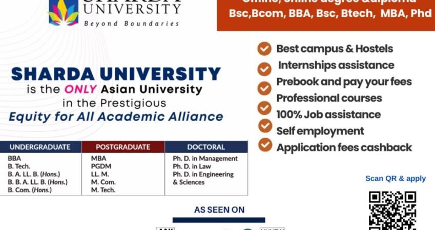 Sharda University, Noida | Best college in BBA, Bsc, Bcom, Btech. Get all fees & courses information