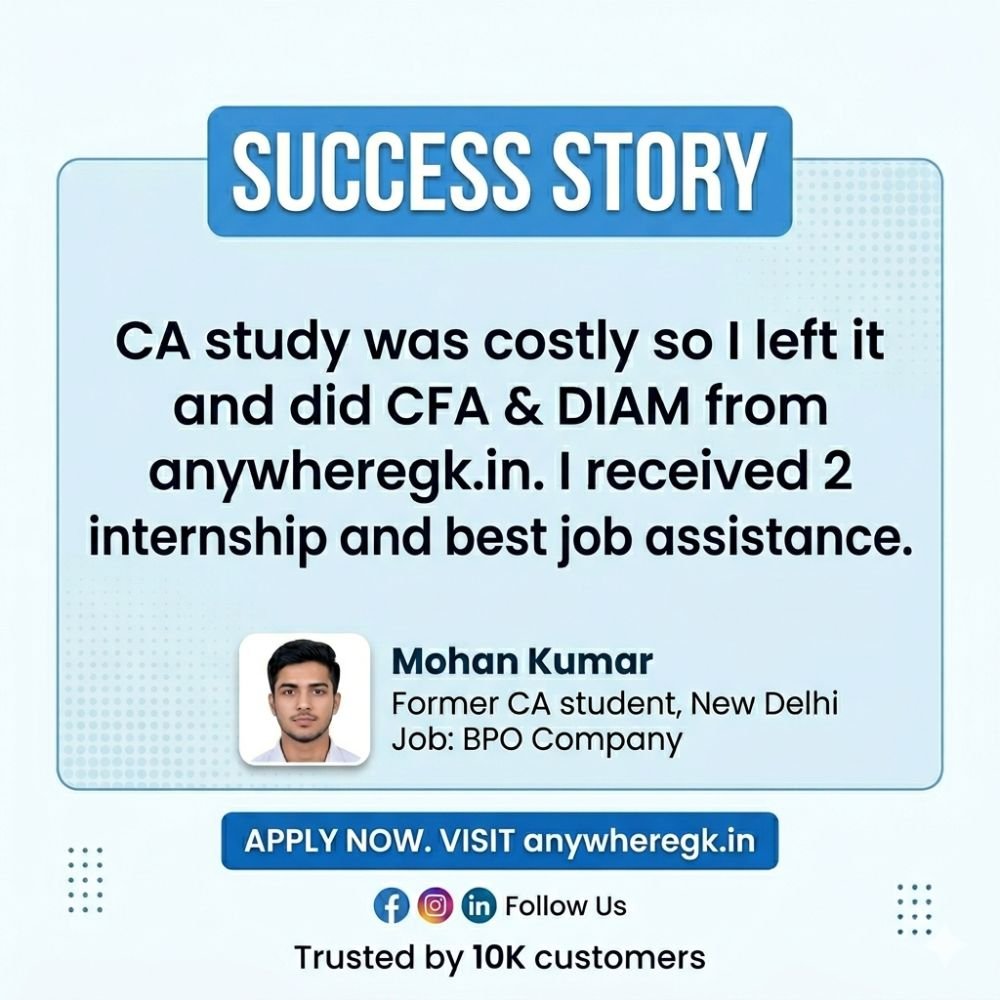 Mohan Kumar, CA student, New Delhi